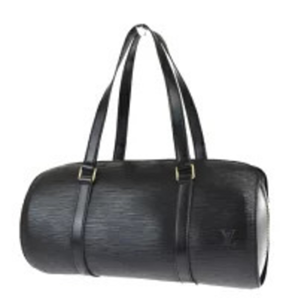Louis Vuitton Soufflot Handbag Cylindrical Epi Leather Noir Black